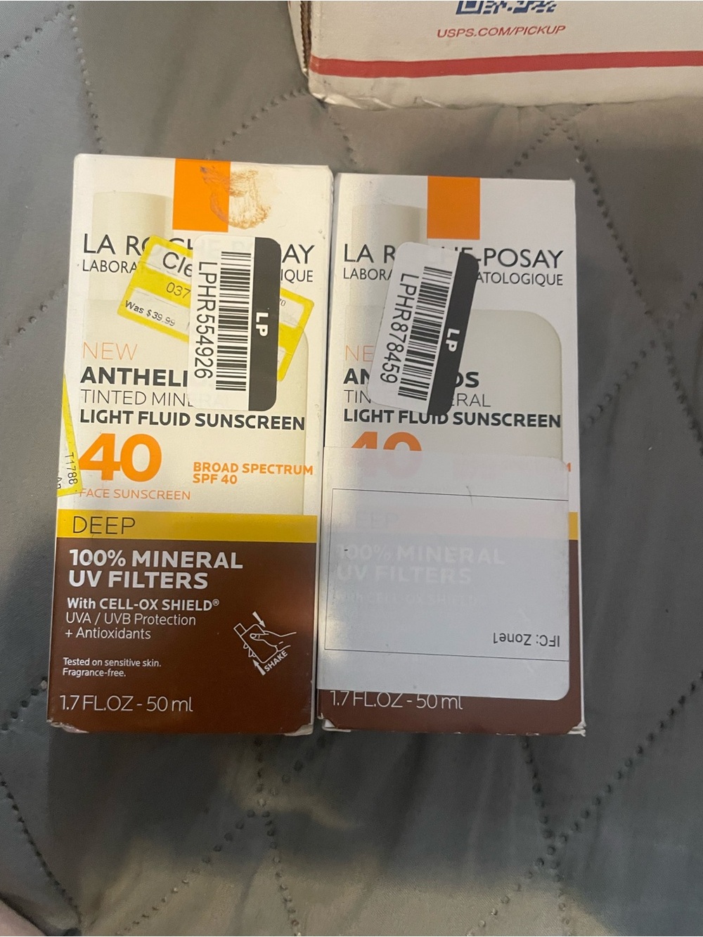 2 pack La Roche-Posay Anthelios Tinted Mineral Light Fluid Sunscreen SPF 40 - De
